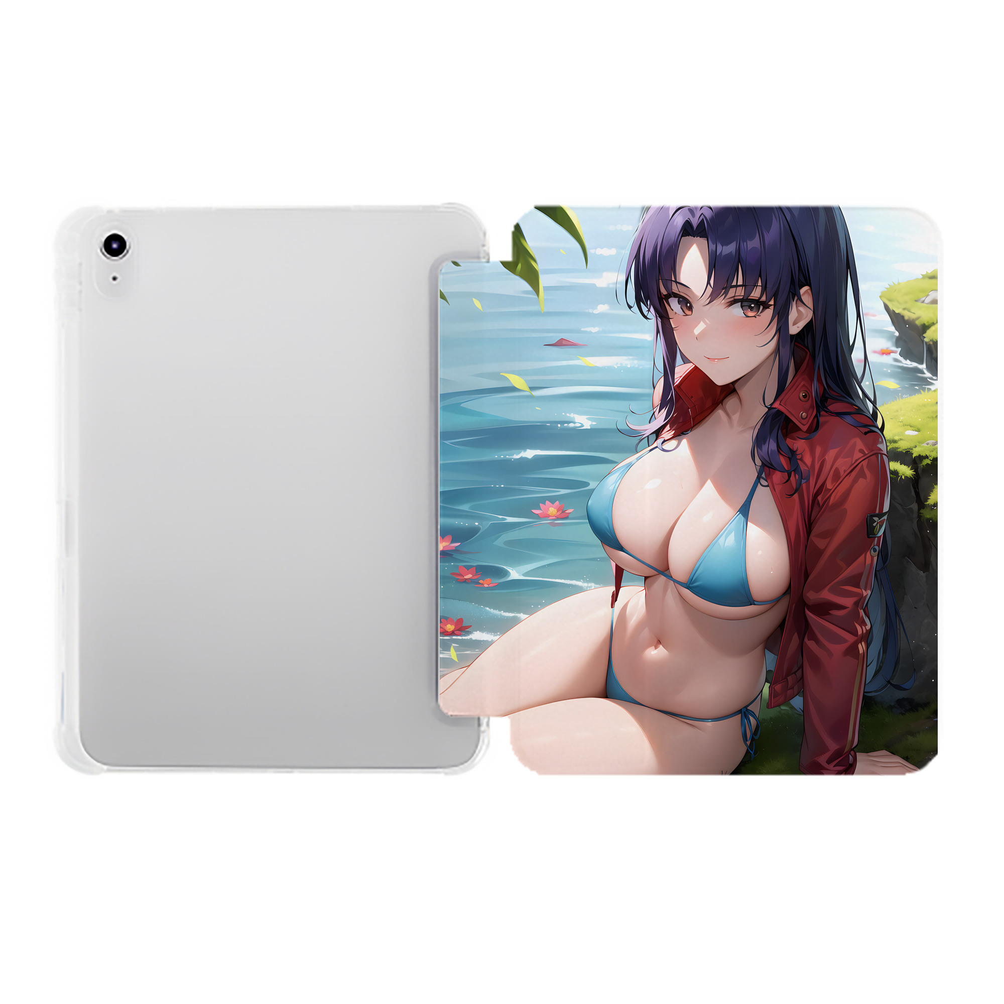 （画像用） EVA 新世紀エヴァンゲリオン IPad ケース ペン収納付き 三つ折りスタンド PUレザー×シリコン 対応機種9.5/10.5/10.9インチ